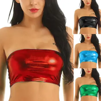 Hot Women Sexy Solid Color Shiny Strapless Cropped Tube Top Party Club Bandeau Bra
Hot Women Sexy Solid Color Shiny Strapless Cropped Tube Top Party Club Bandeau Bra