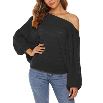 Women's Solid Color Slash Neck Off-shoulder Loose Hood Long-sleeved Shirt Sweaters Blouse M-2XL 
Women's Solid Color Slash Neck Off-shoulder Loose Hood Long-sleeved Shirt Sweaters Blouse M-2XL