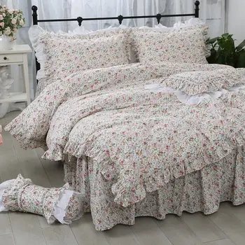 Free shipping Korean ruffles bed linen fresh pastoral luxury princess bedding set pure cotton ropa de cama bed skirt YYX
Free shipping Korean ruffles bed linen fresh pastoral luxury princess bedding set pure cotton ropa de cama bed skirt YYX
