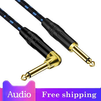 Guitar Cable - 1/4 Inch Straight To Right Angle Instrument Cable - Professional Electric Guitar Cord And Amp Cable
Guitar Cable - 1/4 Inch Straight To Right Angle Instrument Cable - Professional Electric Guitar Cord And Amp Cable