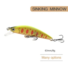 63mm hot model fishing lures hard bait 8color for choose minnow quality professional minnow depth Full Water carp fishing lure
63mm hot model fishing lures hard bait 8color for choose minnow quality professional minnow depth Full Water carp fishing lure