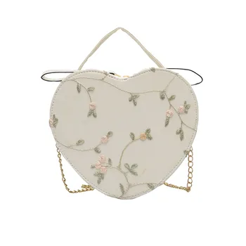Ladies Bag Wild Heart Bag Crossbody Chain Lace Shoulder Handheld Girl Small Fresh Flower Chain Shoulder Casual Saddle Bag
Ladies Bag Wild Heart Bag Crossbody Chain Lace Shoulder Handheld Girl Small Fresh Flower Chain Shoulder Casual Saddle Bag
