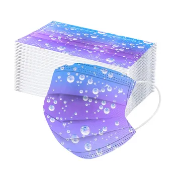 10/50pc Adult Masks Gradient Water Drop Printed Mask Disposable Protective Facemasks 3 Ply Non-woven Mask For Face Mask Masque
10/50pc Adult Masks Gradient Water Drop Printed Mask Disposable Protective Facemasks 3 Ply Non-woven Mask For Face Mask Masque