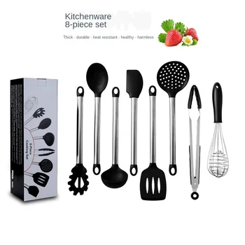 High Temperature Resistant Silicone Kitchenware 8-piece Set Stainless Steel Tube Handle Silicone Spatula Kitchenware Set
High Temperature Resistant Silicone Kitchenware 8-piece Set Stainless Steel Tube Handle Silicone Spatula Kitchenware Set