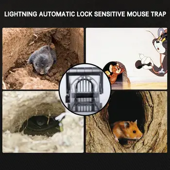 Rat Trap Humane Animal Catch Tools Kits Mice Mouse Capture Cage Black Rodent Bait Device Practical Convenient Automatic
Rat Trap Humane Animal Catch Tools Kits Mice Mouse Capture Cage Black Rodent Bait Device Practical Convenient Automatic