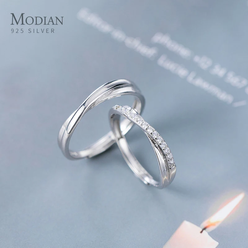Modian Romantic Engagement Couple Rings for Men and Women 925 Sterling Silver Shiny Clear CZ Glossy Line A Pair Ring Jewelry
Modian Romantic Engagement Couple Rings for Men and Women 925 Sterling Silver Shiny Clear CZ Glossy Line A Pair Ring Jewelry