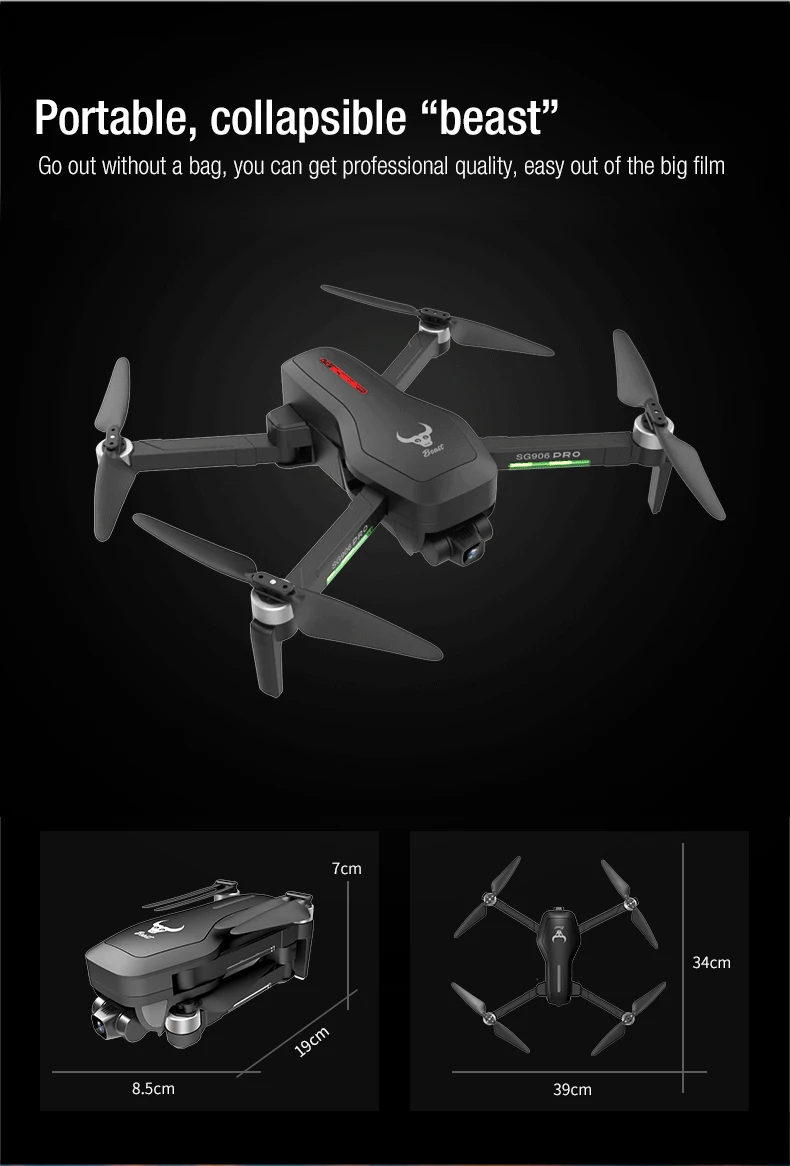 SG906 PRO2 Professional Drone with Camera 4K hd 3-Axis Gimbal self-stabilization 5G WiFi FPV Brushless RC quadcopter drone GPS SG906 PRO2 Professional Drone with Camera 4K hd 3-Axis Gimbal self-stabilization 5G WiFi FPV Brushless RC quadcopter drone GPS