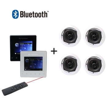 Bluetooth Mini 4-CH 25w pa home audio background music system in wall mounted amplifier with 4 pcs 5'' coaxial ceiling speaker
Bluetooth Mini 4-CH 25w pa home audio background music system in wall mounted amplifier with 4 pcs 5'' coaxial ceiling speaker