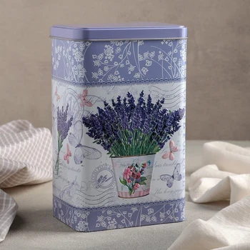Loose can "Lavender", 2.7 l, rectangular
Loose can "Lavender", 2.7 l, rectangular