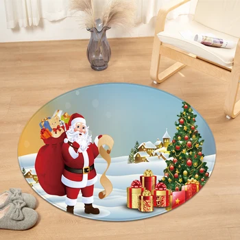 Christmas Pattern Round Carpet Living Room Decoration Rug Computer Chair Cushion 3D Kids Room Carpet Bedroom Floor Bedside Mat
Christmas Pattern Round Carpet Living Room Decoration Rug Computer Chair Cushion 3D Kids Room Carpet Bedroom Floor Bedside Mat