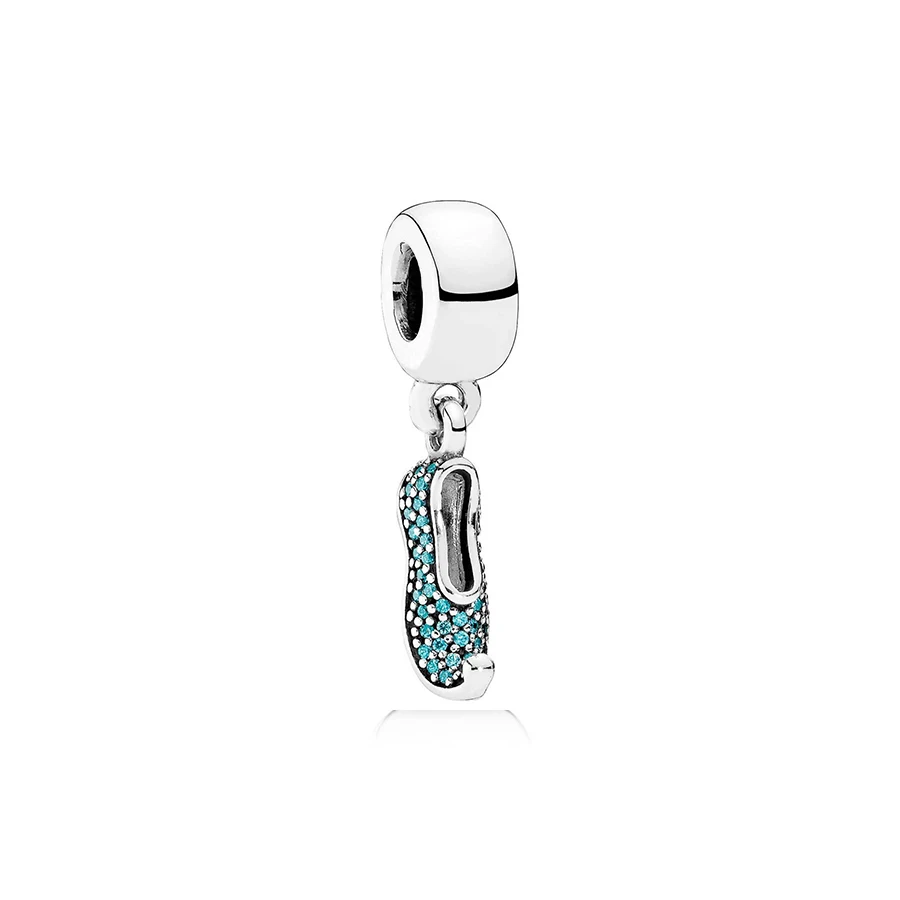 NEW 100% 925 Sterling Silver Jasmine's Sparkling Slipper Dangle Charm Teal CZ Pendant Bead For Mother Gift Bracelet DIY
NEW 100% 925 Sterling Silver Jasmine's Sparkling Slipper Dangle Charm Teal CZ Pendant Bead For Mother Gift Bracelet DIY