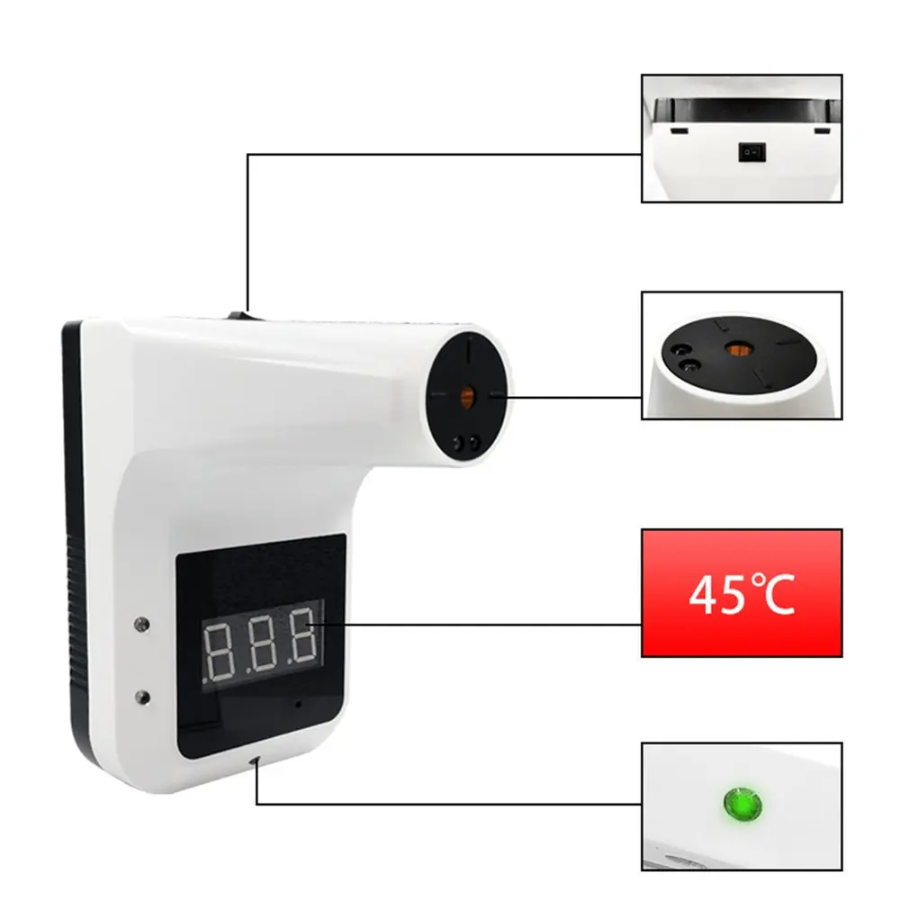 Q3 Non-contact Infrared Thermometer Wall-mounted Thermometer High Precision Desktop Automatic Induction Thermometer
Q3 Non-contact Infrared Thermometer Wall-mounted Thermometer High Precision Desktop Automatic Induction Thermometer