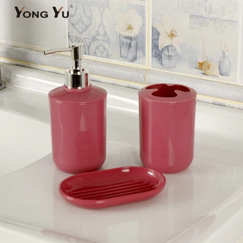 3Pc/Set Bathroom Accessories Toothbrush Holder Liquid Soap Dispenser Soap Dish Washroom Decoration 
3Pc/Set Bathroom Accessories Toothbrush Holder Liquid Soap Dispenser Soap Dish Washroom Decoration