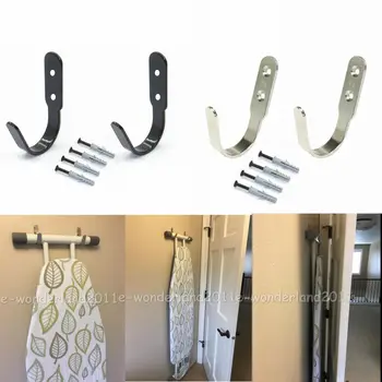 Ironing Board Wall Holder Wall Hanger Wall Mount Wall Rack - No Ironing Board -Black and Silver 
Ironing Board Wall Holder Wall Hanger Wall Mount Wall Rack - No Ironing Board -Black and Silver