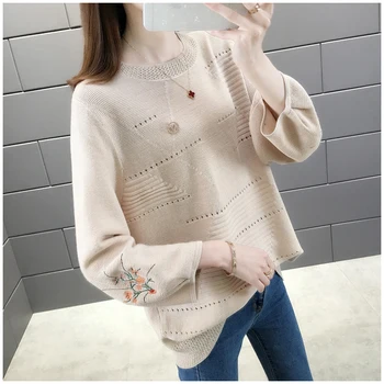 Three Quarter Sleeve Women Spring Pullover Sweater Knitted Fashion O-Neck Pull Tops Female Fashion Pullovers Jumper Femme Top
Three Quarter Sleeve Women Spring Pullover Sweater Knitted Fashion O-Neck Pull Tops Female Fashion Pullovers Jumper Femme Top