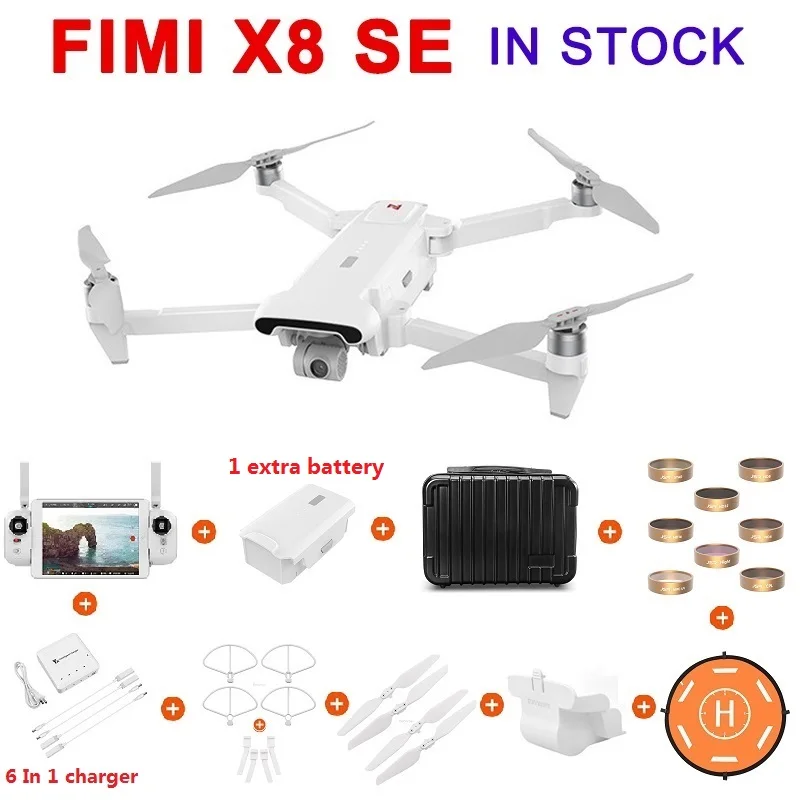 Free Shipping Full Set For FIMI X8 SE 5KM FPV With 3-axis Gimbal 4K Camera GPS 33mins Flight Time RC Drone Quadcopter RTF
Free Shipping Full Set For FIMI X8 SE 5KM FPV With 3-axis Gimbal 4K Camera GPS 33mins Flight Time RC Drone Quadcopter RTF