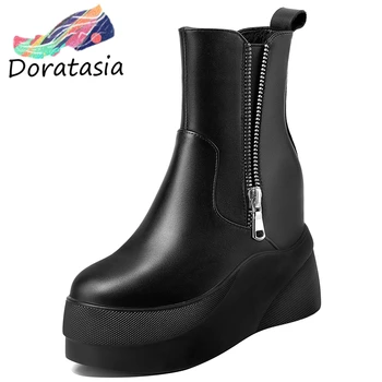 DORATASIA Brand New Platform Great Quality Height Increasing Zipper Ankle Boots Genuine Leather Stylish Winter Shoes Boots Women
DORATASIA Brand New Platform Great Quality Height Increasing Zipper Ankle Boots Genuine Leather Stylish Winter Shoes Boots Women