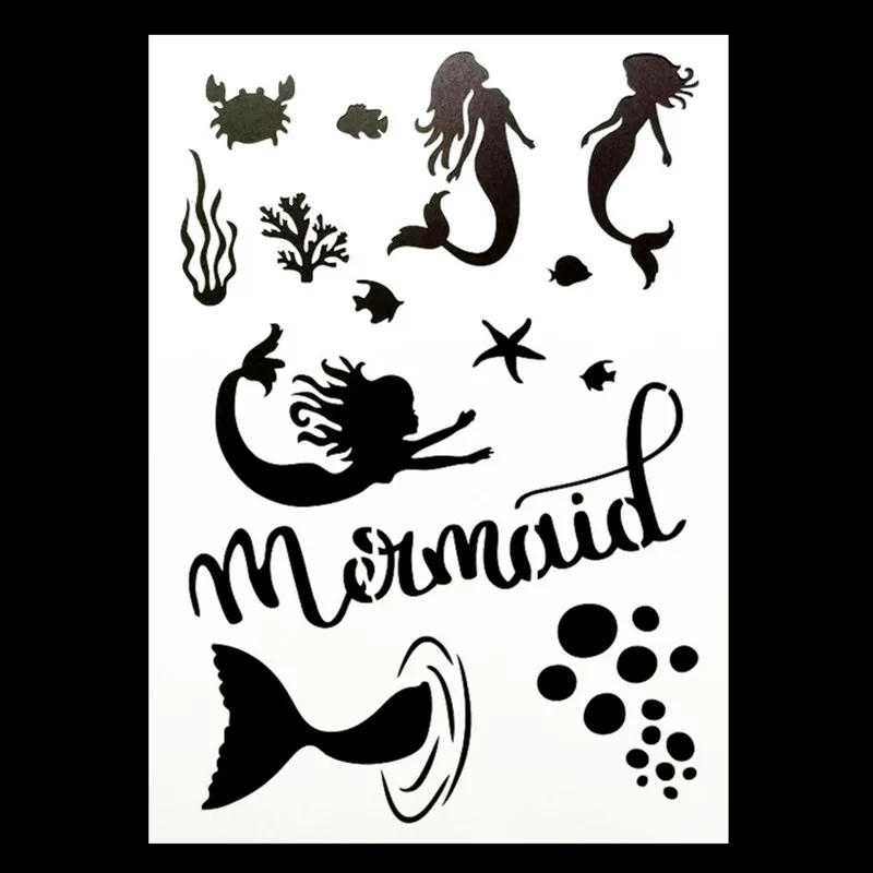 DIY Painting Mermaid Design Reusable Stencil Templates For Wall Furniture Fabric painting Decor Scrapbooking Stamp Cards
DIY Painting Mermaid Design Reusable Stencil Templates For Wall Furniture Fabric painting Decor Scrapbooking Stamp Cards