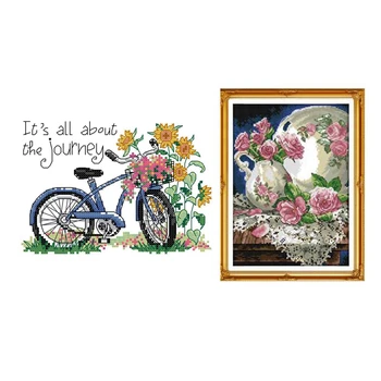 Cross Stitch Set Embroidery Set 11CT Small Clear Cycling Sunflower 26 x 21cm & Vase Rose Pattern Cross Stitch 27 x 39cm
Cross Stitch Set Embroidery Set 11CT Small Clear Cycling Sunflower 26 x 21cm & Vase Rose Pattern Cross Stitch 27 x 39cm