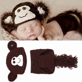 2Pcs/Set Newborn Photography Props Cute Monkey Animal Clothing Set Baby Hat Cap Crochet Knit Costume Toddler Clothes Accessories
2Pcs/Set Newborn Photography Props Cute Monkey Animal Clothing Set Baby Hat Cap Crochet Knit Costume Toddler Clothes Accessories