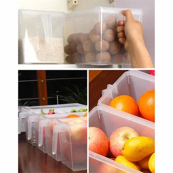 Plastic Storage Bins Refrigerator Storage Box Food Storage Containers with Lid for Kitchen Fridge Cabinet Freezer Desk Organizer
Plastic Storage Bins Refrigerator Storage Box Food Storage Containers with Lid for Kitchen Fridge Cabinet Freezer Desk Organizer
