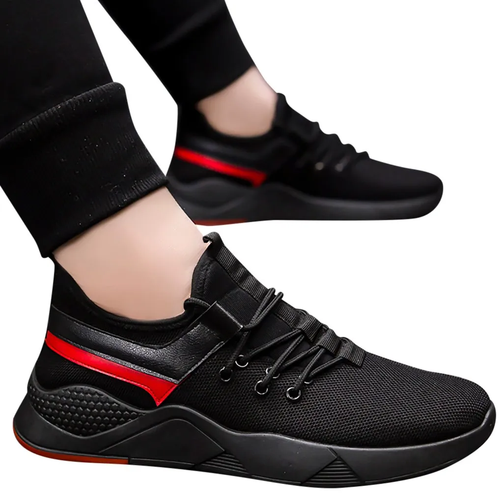 KANCOLLE Men Mesh Fly Woven Breathable Shoes Fashion Comfortable Walking Sneakers Non-Slip Athletic Students Running Shoes 11#4