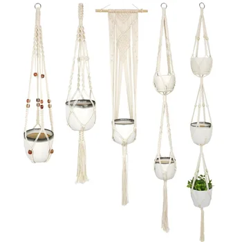 Gardening Green Flowerpot Cotton Linen Braided Hanging Net Planters Macrame Hanging Basket Net Hanging Basket Hand-woven
Gardening Green Flowerpot Cotton Linen Braided Hanging Net Planters Macrame Hanging Basket Net Hanging Basket Hand-woven