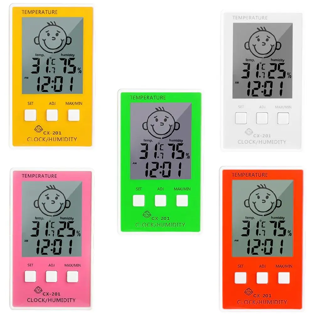 Electronic Thermometer Cute Cartoon Expression Smiley Thermometer and Hygrometer Multicolor Optional Digital Thermometer
Electronic Thermometer Cute Cartoon Expression Smiley Thermometer and Hygrometer Multicolor Optional Digital Thermometer