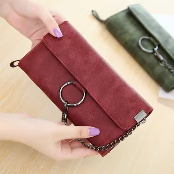 New European and American wallets large capacity design matte style solid color chain multifunctional long ladies wallet
New European and American wallets large capacity design matte style solid color chain multifunctional long ladies wallet