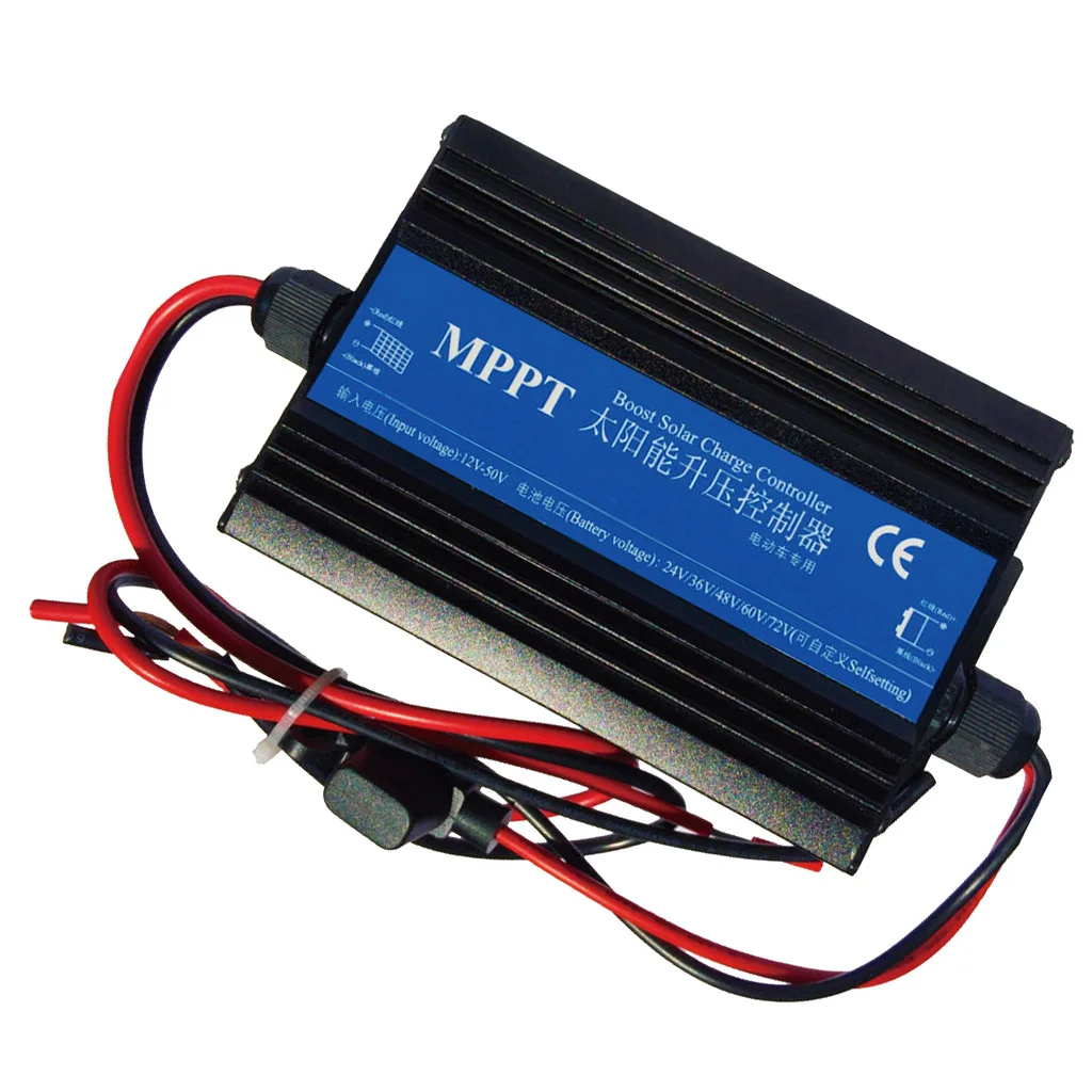 4 LEDs MPPT Boost Solar Charge Controller Panel Regulator 24V-72V