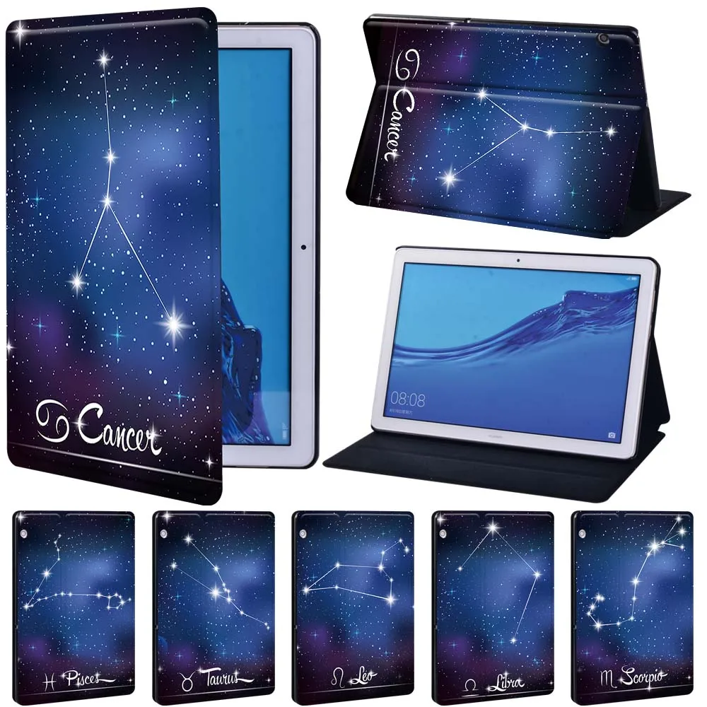 Star Sign Tablet Leather Stand Cover Case for Huawei MediaPad T3 8.0"/T3 10 9.6"/MediaPad T5 10 10.1"
Star Sign Tablet Leather Stand Cover Case for Huawei MediaPad T3 8.0"/T3 10 9.6"/MediaPad T5 10 10.1"