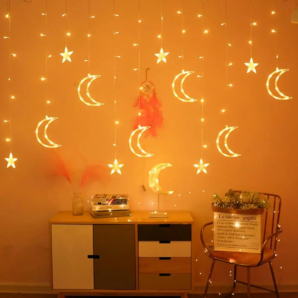 Staraise Star Moon Lamp LED Garland String Christmas Garland LED Curtain Icicle String Light New Year Decoration Wedding Party
Staraise Star Moon Lamp LED Garland String Christmas Garland LED Curtain Icicle String Light New Year Decoration Wedding Party