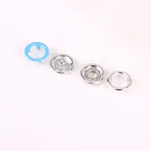 

100Set 9.5mm Metal Prong Snap Buttons Clamps Press Rivets Children's Sliders Buckle For Skin Care Studs Snaps Fasteners