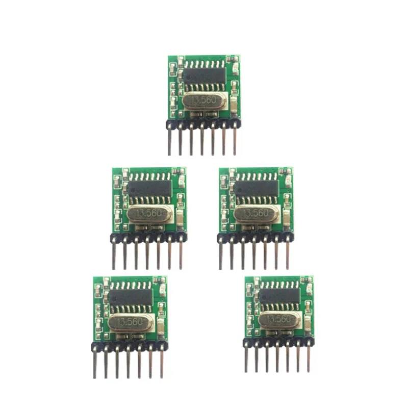 5 pieces 433 Mhz Superheterodyne RF wireless transmitter module 1527 Encoding EV1527 Code wide-voltage 3V-24V For Remote control
5 pieces 433 Mhz Superheterodyne RF wireless transmitter module 1527 Encoding EV1527 Code wide-voltage 3V-24V For Remote control