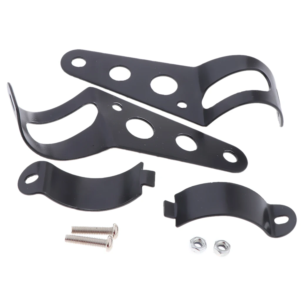 Motorcycle 38mm-51mm Fork Mount Clamp /Headlight Mount Bracket /Head Light Lamp Holder& Adjuster (Black) Motorcycle 38mm-51mm Fork Mount Clamp /Headlight Mount Bracket /Head Light Lamp Holder& Adjuster (Black)