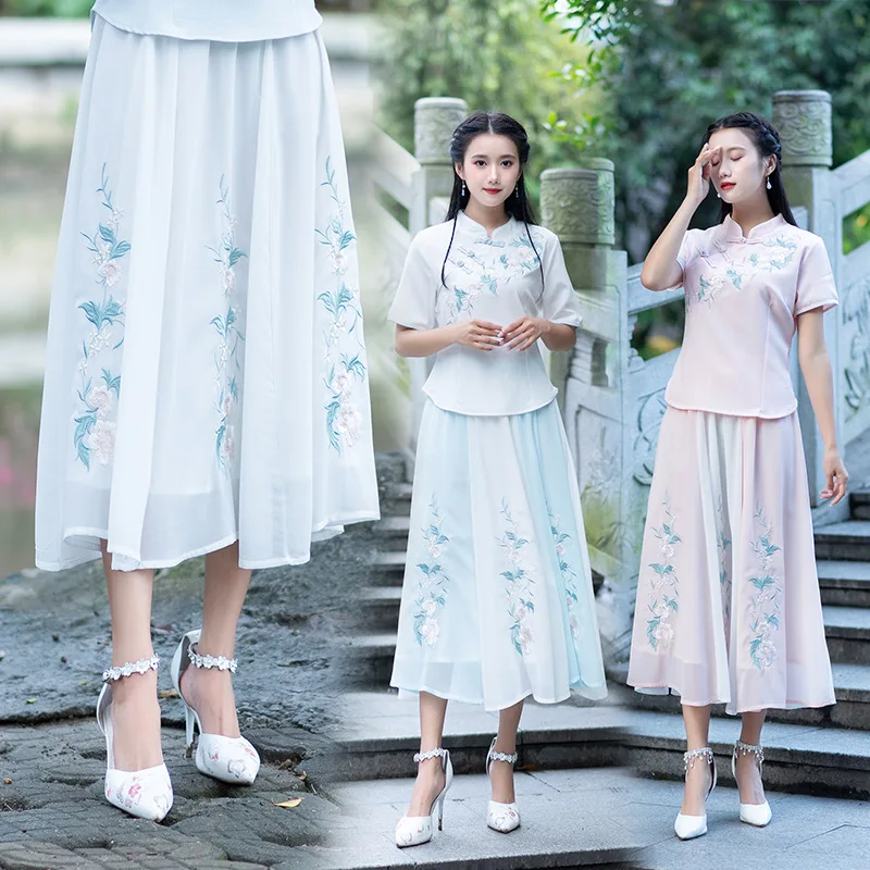 Photo Shoot New Style Hipster Embroidery Elastic Waist Skirt Double Layer Joint Anti-through Design Skirt
Photo Shoot New Style Hipster Embroidery Elastic Waist Skirt Double Layer Joint Anti-through Design Skirt