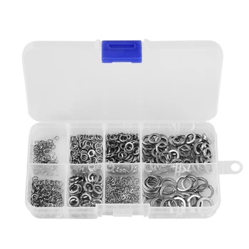 

620Pcs/set Stainless Steel Shells DIN127 GB93 M1.6 M2 M2.5 M3 M4 M5 M6 M8 304 Pad Spring Lock Washer Elastic Gasket Assortment