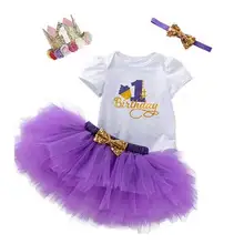 

1 Year Baby Girl Dress Princess Tutu Dress Toddler Kids Clothes Baby Baptism 1st First Birthday Outfits Infantil Vestido