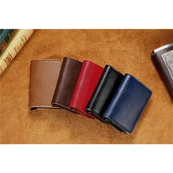 

Anti-Theft Credit Card Hold RFID Blocking Leather Wallet Purse Money Card Holder Men Anti-Magnetic Portable Protection