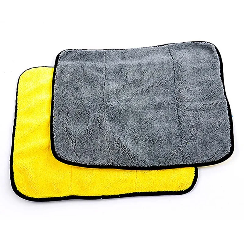 

Two-color Double-sided Ccoral Velvet Car Clean Car Wash Towel Bulk 800GSM Premium Plush Microfiber Towel Professional Car Wash