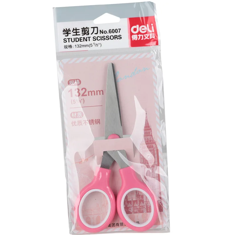 Deli Scissors 6007 Small round-Toe-Style Paper Cutting Knife Children's Safe Plastic Hand Scissors
Deli Scissors 6007 Small round-Toe-Style Paper Cutting Knife Children's Safe Plastic Hand Scissors