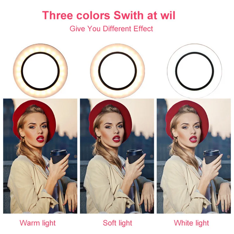 5.7Inch Mini LED Ring Light Dimmable with Tripod Stand for Video Filming Makeup OUJ99
5.7Inch Mini LED Ring Light Dimmable with Tripod Stand for Video Filming Makeup OUJ99