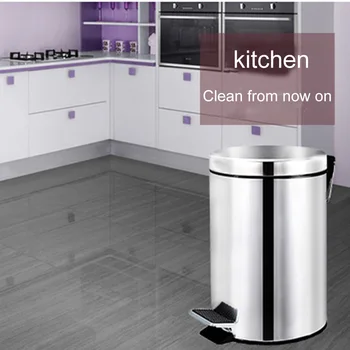 Round Stainless Steel Step Trash Can Wastebasket Garbage Container Bin for Bathroom Bedroom Kitchen JS22
Round Stainless Steel Step Trash Can Wastebasket Garbage Container Bin for Bathroom Bedroom Kitchen JS22