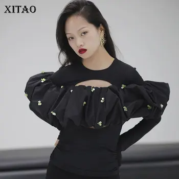 XITAO Trend Beaded Flowers T Shirt Personality Hollow Hole Stitching Bubble Fashion Black Women Tops Original Tee DMY4099
XITAO Trend Beaded Flowers T Shirt Personality Hollow Hole Stitching Bubble Fashion Black Women Tops Original Tee DMY4099