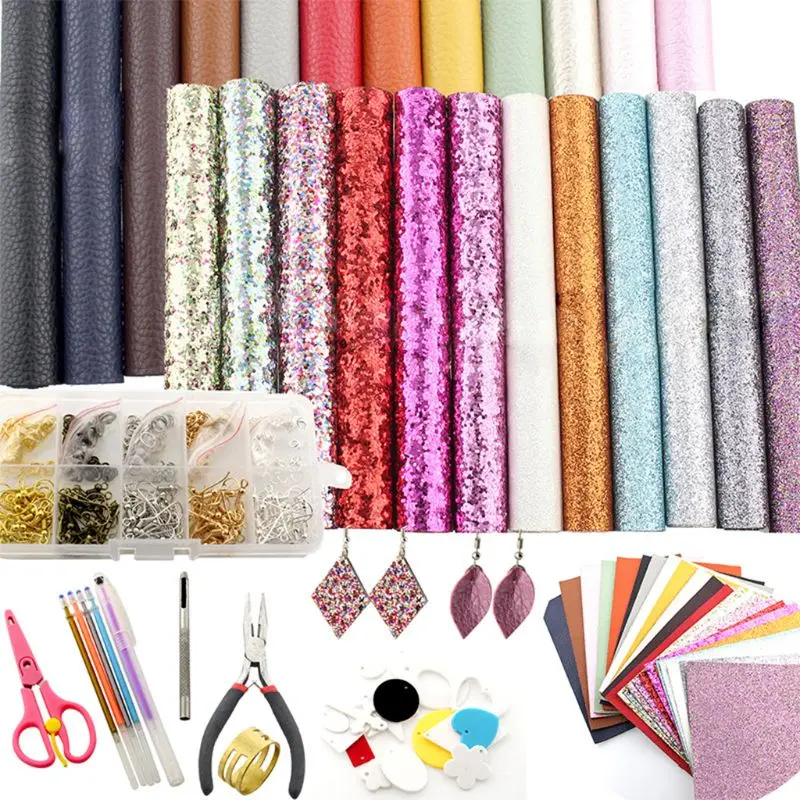 425pcs 3 Style Feaux Leather Sheets For Earrings Making Supplies Bows and Crafts
425pcs 3 Style Feaux Leather Sheets For Earrings Making Supplies Bows and Crafts