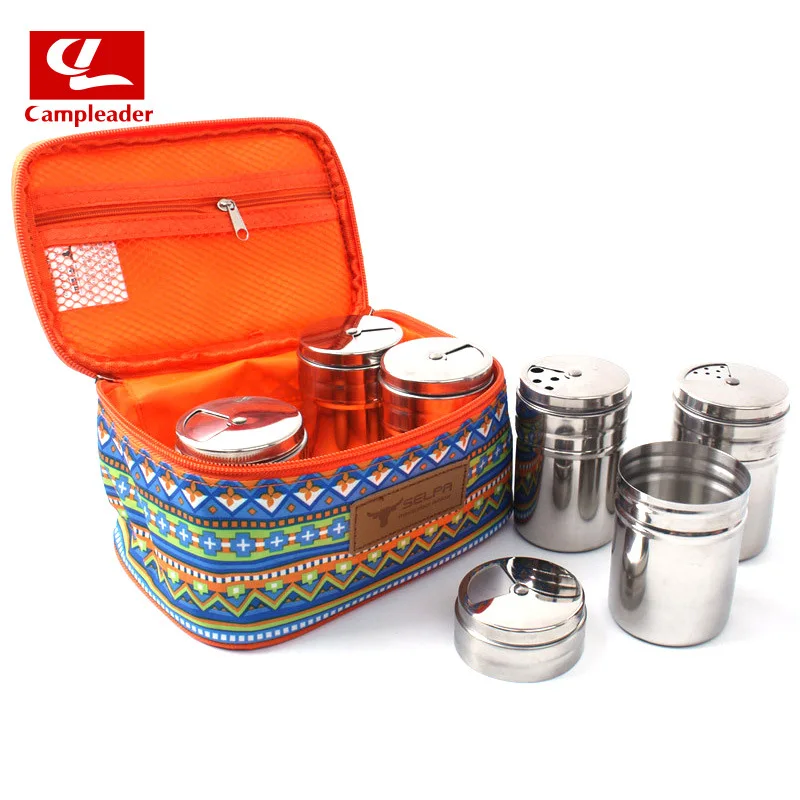 Outdoor National Style Camping Storgage Bag 201 Stainless Steel Spice Jar Non-Magnetic Stainless Steel Seasoning Box Set
Outdoor National Style Camping Storgage Bag 201 Stainless Steel Spice Jar Non-Magnetic Stainless Steel Seasoning Box Set