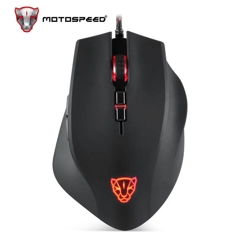 Motospeed V80 5000DPI Optical RGB Backlight USB Wired Gaming Mouse PMW3325 Ergonomic Gamer Mice for PC Laptop
Motospeed V80 5000DPI Optical RGB Backlight USB Wired Gaming Mouse PMW3325 Ergonomic Gamer Mice for PC Laptop
