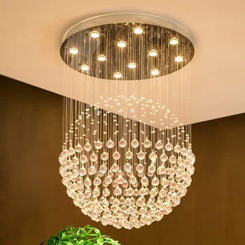 Modern Spherical Stair Crystal Chandelier lighting Indoor LED Chandeliers Lamps Lustres de Cristal Home Design Light Fixtures 
Modern Spherical Stair Crystal Chandelier lighting Indoor LED Chandeliers Lamps Lustres de Cristal Home Design Light Fixtures