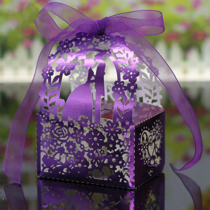 High Quality 50pcs Hollow Candy Box Gift Boxes Wedding Party Favors With Ribbons 6*4*3.5cm White / Pink / Red / Blue / Purple
High Quality 50pcs Hollow Candy Box Gift Boxes Wedding Party Favors With Ribbons 6*4*3.5cm White / Pink / Red / Blue / Purple