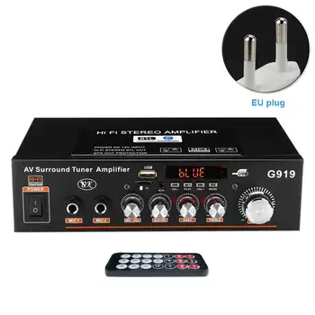 Bluetooth 5.0 Audio Power Amplifier USB Input With Remote Control Support TF Card Surround Sound Car Portable Stereo Receiver
Bluetooth 5.0 Audio Power Amplifier USB Input With Remote Control Support TF Card Surround Sound Car Portable Stereo Receiver
